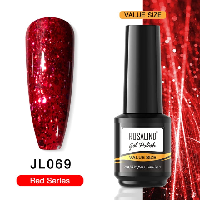 ROSALIND Gel Nail Polish Plastic Bottle 70Colors Gel Polish nail polish hozanas4life RAI-JL069  
