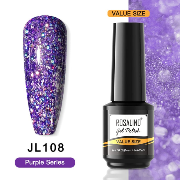 ROSALIND Gel Nail Polish Plastic Bottle 70Colors Gel Polish nail polish hozanas4life RAI-JL108  