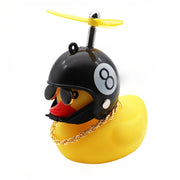 Car Cute Duck with Helmet Broken Wind Small Yellow Duck Bike Motorcycle Car Cute Duck with Helmet hozanas4life Y black 8  