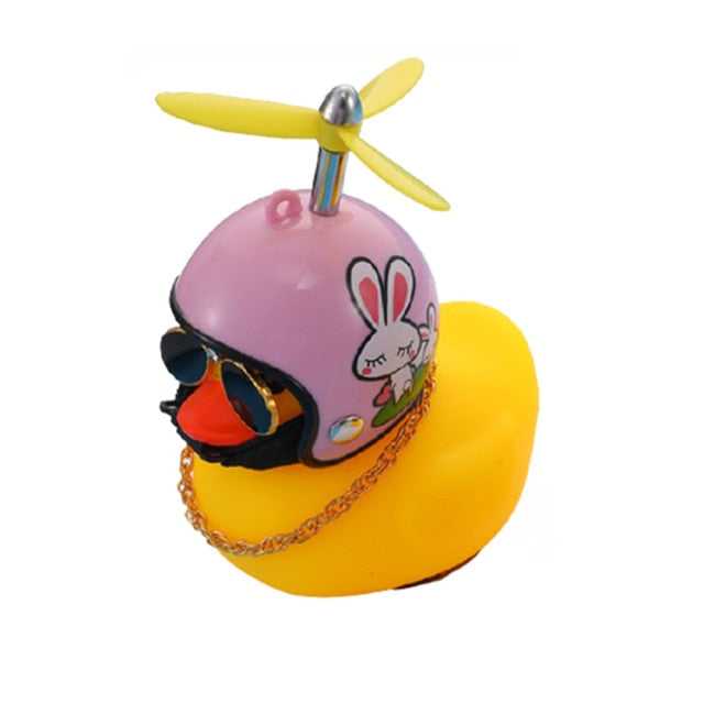 Car Cute Duck with Helmet Broken Wind Small Yellow Duck Bike Motorcycle Car Cute Duck with Helmet hozanas4life Y bunny  