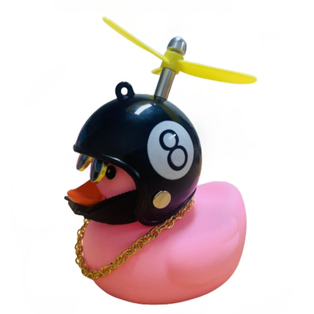 Car Cute Duck with Helmet Broken Wind Small Yellow Duck Bike Motorcycle Car Cute Duck with Helmet hozanas4life P black 8  