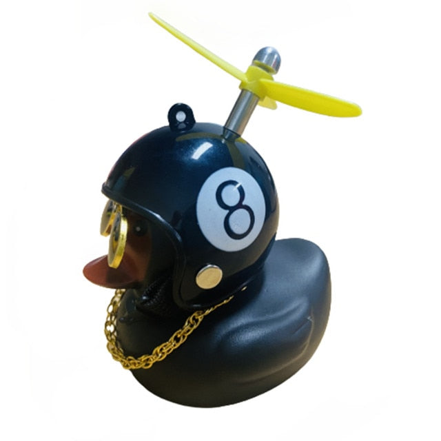 Car Cute Duck with Helmet Broken Wind Small Yellow Duck Bike Motorcycle Car Cute Duck with Helmet hozanas4life B black 8  