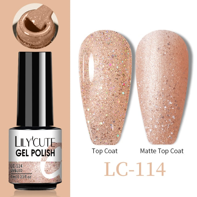 LILYCUTE Thermal Nail Gel Polish 3 Layers Temperature Shiny Color nail polish hozanas4life   