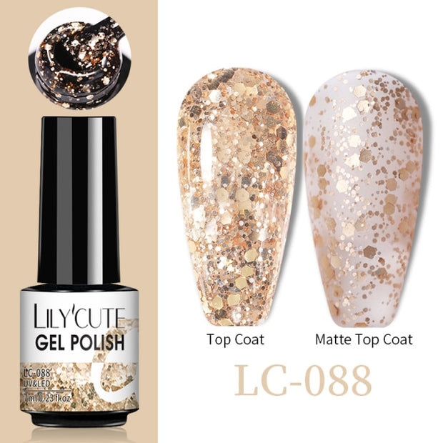 LILYCUTE Thermal Nail Gel Polish 3 Layers Temperature Shiny Color nail polish hozanas4life   