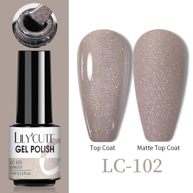 LILYCUTE Thermal Nail Gel Polish 3 Layers Temperature Shiny Color nail polish hozanas4life   