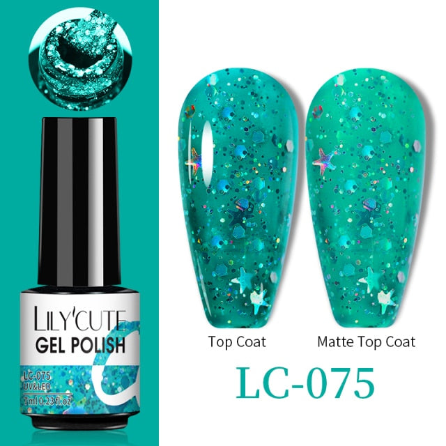 LILYCUTE Thermal Nail Gel Polish 3 Layers Temperature Shiny Color nail polish hozanas4life   