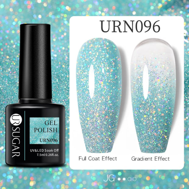 UR SUGAR 7.5ml Glitter UV Gel Nail Polish Glitter Sequins Soak Off nail polish hozanas4life URN096  