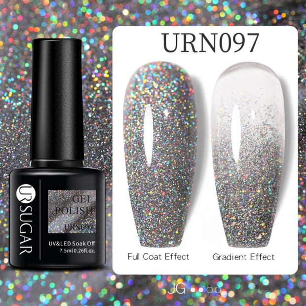 UR SUGAR 7.5ml Glitter UV Gel Nail Polish Glitter Sequins Soak Off nail polish hozanas4life URN097  