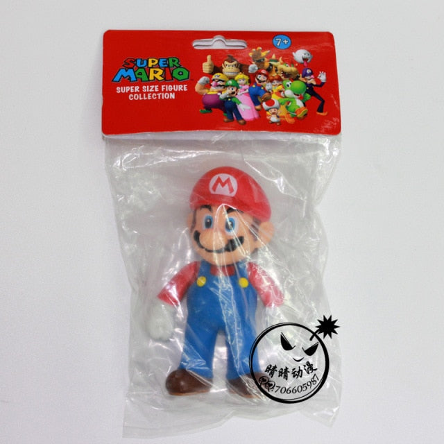 Super Mario Bros Luigi Yoshi Donkey Kong Wario PVC Action Toy Figure super Mario toy hozanas4life as show  