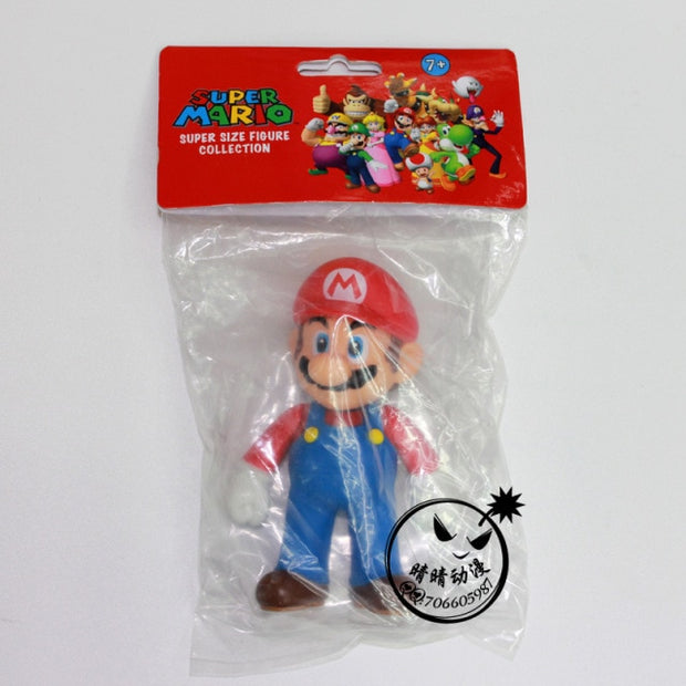 Super Mario Bros Luigi Yoshi Donkey Kong Wario PVC Action Toy Figure super Mario toy hozanas4life as show  