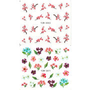 1Pcs Water Nail Decal and Sticker Flower Leaf Tree Green Simple Manicure Nail Art Watermark Manicure Decor Nail Stickers hozanas4life 2Pcs HB920-921  