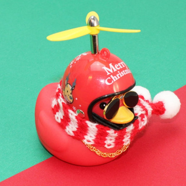 Car Red Duck With Helmet Sunglasses Broken Wind Small Yellow Duck  hozanas4life type 1  