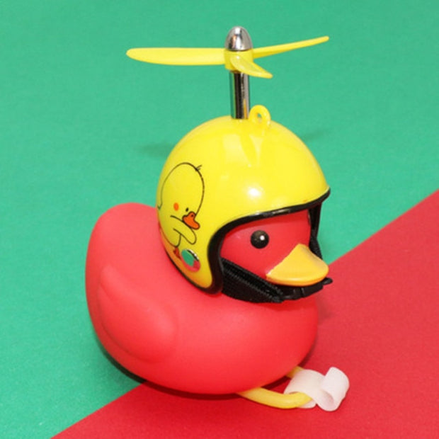 Car Red Duck With Helmet Sunglasses Broken Wind Small Yellow Duck  hozanas4life type 4  