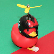 Car Red Duck With Helmet Sunglasses Broken Wind Small Yellow Duck  hozanas4life type 10  