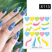 1PC Spring Water Nail Decal and Sticker Flower Leaf New Year Nail Art  hozanas4life X113  