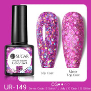 UR SUGAR 7.5ml Glitter UV Gel Nail Polish Glitter Sequins Soak Off nail polish hozanas4life UR-149  