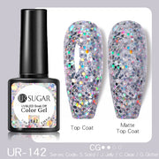 UR SUGAR 7.5ml Glitter UV Gel Nail Polish Glitter Sequins Soak Off nail polish hozanas4life UR-142  