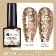 UR SUGAR 7.5ml Glitter UV Gel Nail Polish Glitter Sequins Soak Off nail polish hozanas4life UR-143  