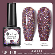 UR SUGAR 7.5ml Glitter UV Gel Nail Polish Glitter Sequins Soak Off nail polish hozanas4life UR-146  