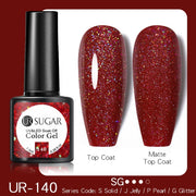 UR SUGAR 7.5ml Glitter UV Gel Nail Polish Glitter Sequins Soak Off nail polish hozanas4life UR-140  