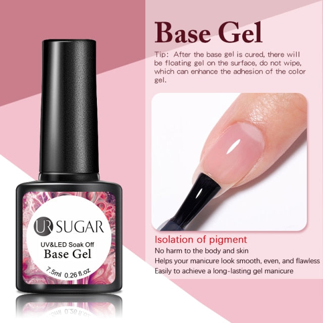UR SUGAR 7.5ml Glitter UV Gel Nail Polish Glitter Sequins Soak Off nail polish hozanas4life