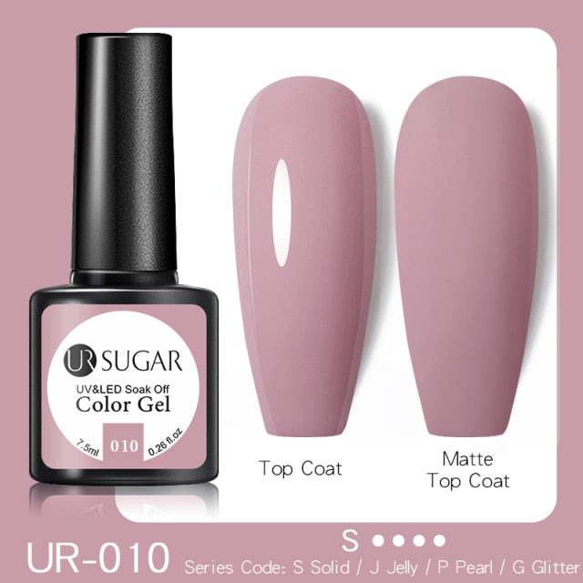 UR SUGAR 7.5ml Glitter UV Gel Nail Polish Glitter Sequins Soak Off nail polish hozanas4life UR-010  