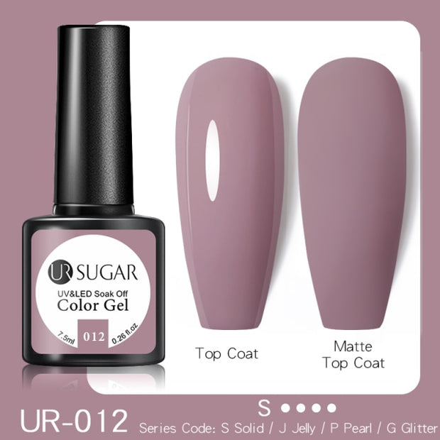 UR SUGAR 7.5ml Glitter UV Gel Nail Polish Glitter Sequins Soak Off nail polish hozanas4life UR-012  