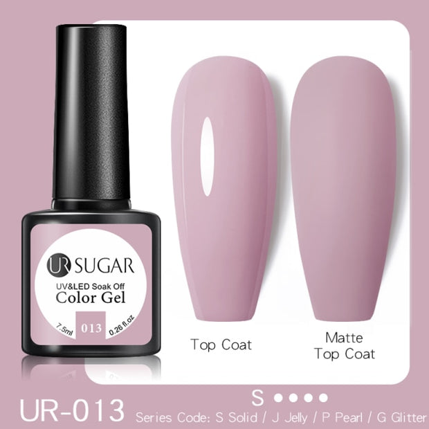 UR SUGAR 7.5ml Glitter UV Gel Nail Polish Glitter Sequins Soak Off nail polish hozanas4life UR-013  