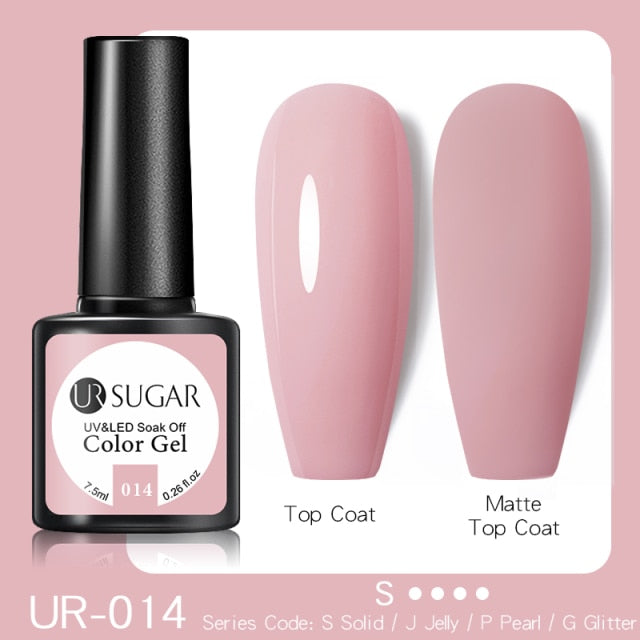 UR SUGAR 7.5ml Glitter UV Gel Nail Polish Glitter Sequins Soak Off nail polish hozanas4life UR-014  