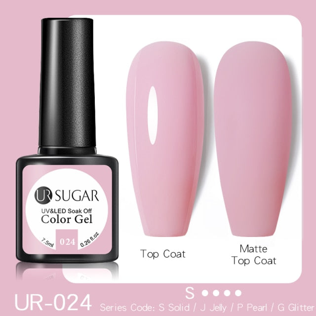 UR SUGAR 7.5ml Glitter UV Gel Nail Polish Glitter Sequins Soak Off nail polish hozanas4life UR-024  