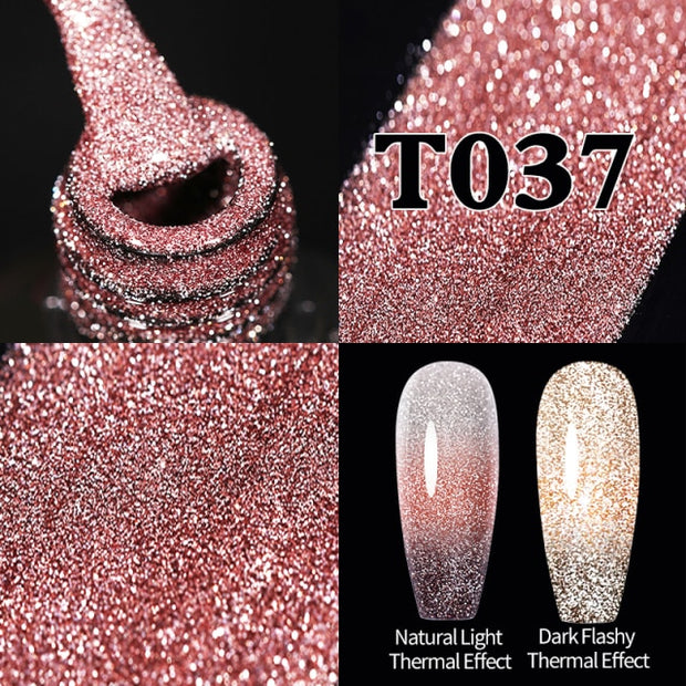 UR SUGAR 7.5ml Glitter UV Gel Nail Polish Glitter Sequins Soak Off nail polish hozanas4life Reflective Thermal37  