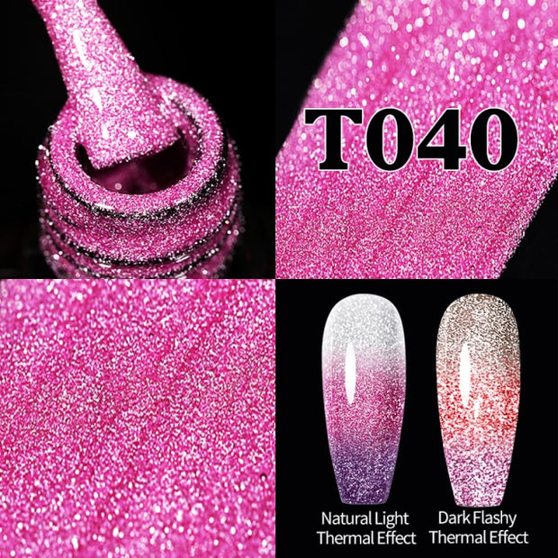 UR SUGAR 7.5ml Glitter UV Gel Nail Polish Glitter Sequins Soak Off nail polish hozanas4life Reflective Thermal40  