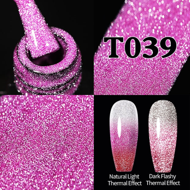 UR SUGAR 7.5ml Glitter UV Gel Nail Polish Glitter Sequins Soak Off nail polish hozanas4life Reflective Thermal39  