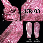 UR SUGAR 7.5ml Glitter UV Gel Nail Polish Glitter Sequins Soak Off nail polish hozanas4life Reflective Cat3  