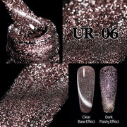 UR SUGAR 7.5ml Glitter UV Gel Nail Polish Glitter Sequins Soak Off nail polish hozanas4life Reflective Cat6  