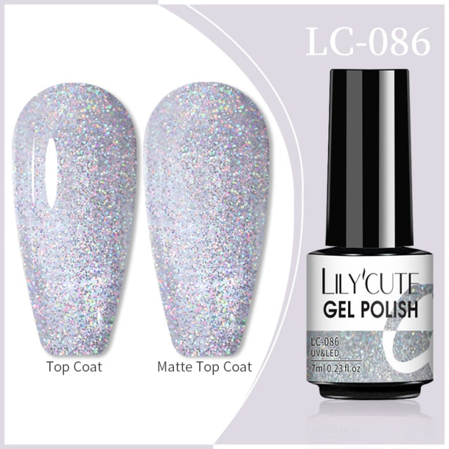 LILYCUTE 7ml Flowing Cat Magnetic Gel Polish Semi Permanent Glitter Magnetic Nail Gel Soak Off UV Gel Nail Art Gel Varnish nail polish hozanas4life 86  