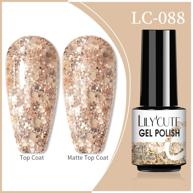 LILYCUTE 7ml Flowing Cat Magnetic Gel Polish Semi Permanent Glitter Magnetic Nail Gel Soak Off UV Gel Nail Art Gel Varnish nail polish hozanas4life 88  