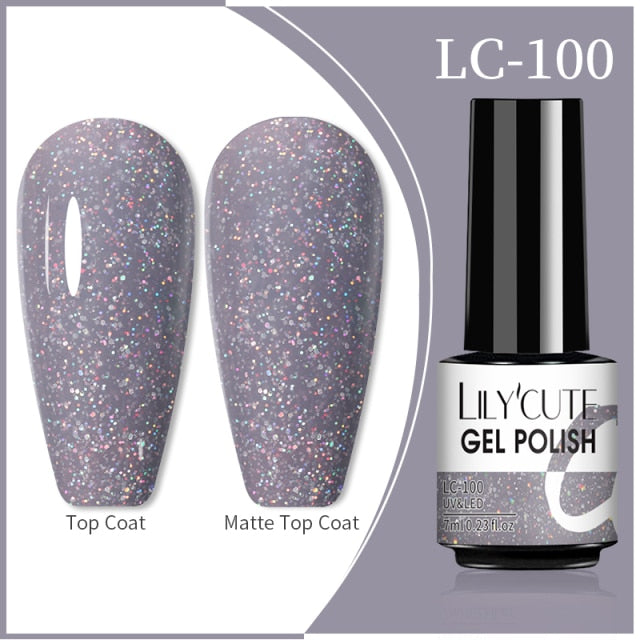 LILYCUTE 7ml Flowing Cat Magnetic Gel Polish Semi Permanent Glitter Magnetic Nail Gel Soak Off UV Gel Nail Art Gel Varnish nail polish hozanas4life 100  