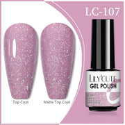 LILYCUTE 7ml Flowing Cat Magnetic Gel Polish Semi Permanent Glitter Magnetic nail polish hozanas4life 107  