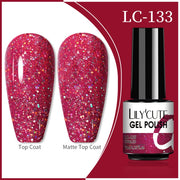 LILYCUTE 7ml Flowing Cat Magnetic Gel Polish Semi Permanent Glitter Magnetic nail polish hozanas4life 133  