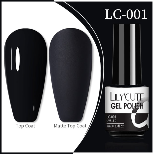 LILYCUTE 7ml Flowing Cat Magnetic Gel Polish Semi Permanent Glitter Magnetic nail polish hozanas4life Black Gel  
