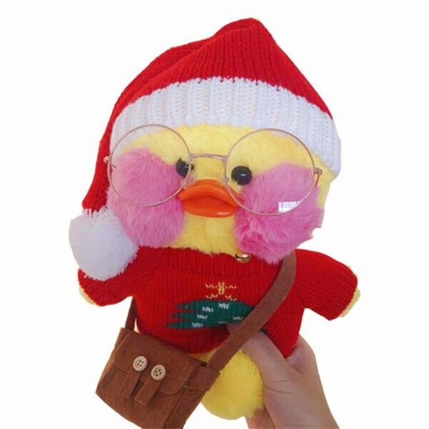 New Year Gift Cartoon LaLafanfan Cafe Duck Plush Toy  hozanas4life Pinkish Grey  