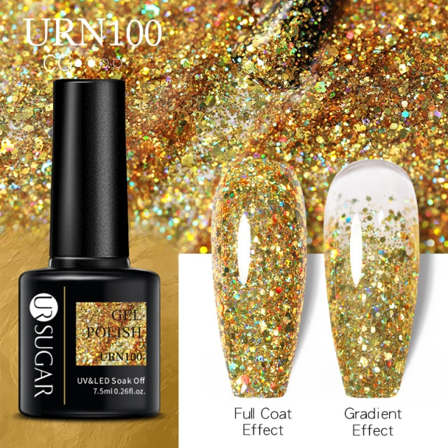 UR Sugar 7.5ML Gel Polish Manicure For Nails Christmas Semi Permanent nail polish hozanas4life URN100  