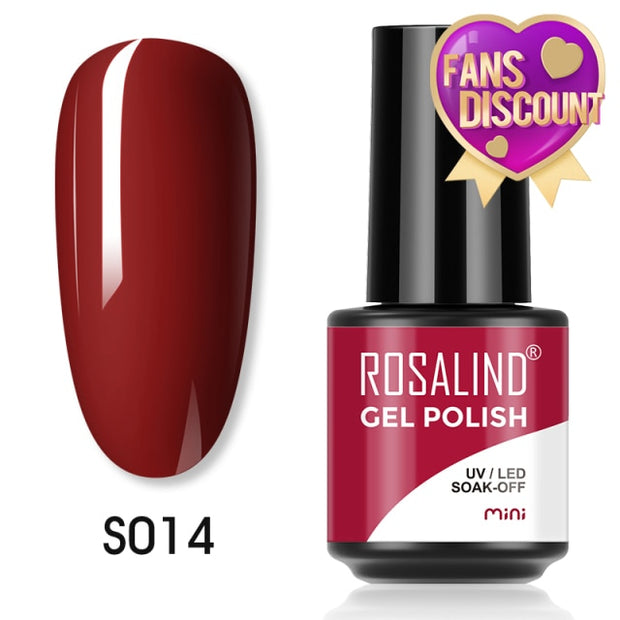 ROSALIND Gel Nail Polish Plastic Bottle 70Colors Gel Polish nail polish hozanas4life SLS-S014  