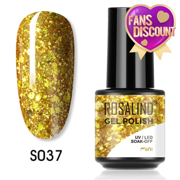 ROSALIND Gel Nail Polish Plastic Bottle 70Colors Gel Polish nail polish hozanas4life SLS-S037  