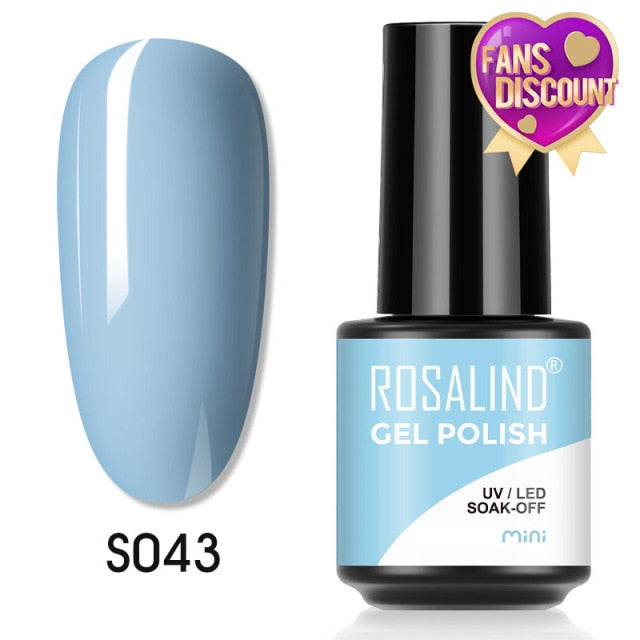ROSALIND Gel Nail Polish Plastic Bottle 70Colors Gel Polish nail polish hozanas4life SLS-S043  