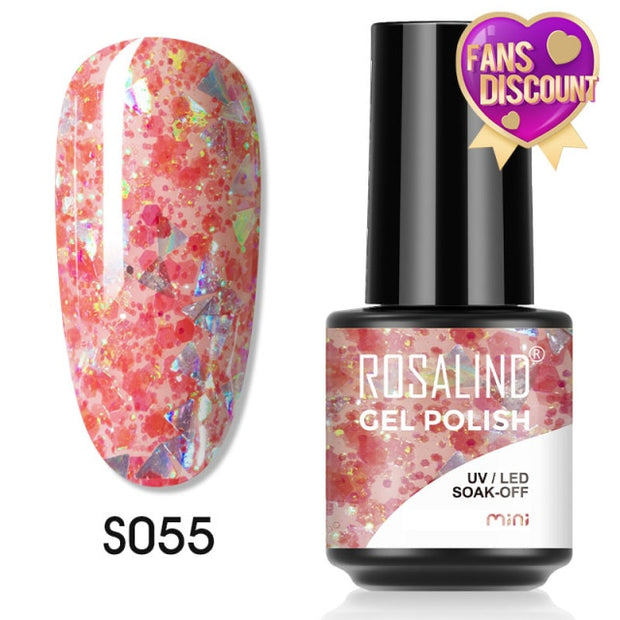 ROSALIND Gel Nail Polish Plastic Bottle 70Colors Gel Polish nail polish hozanas4life SLS-S055  