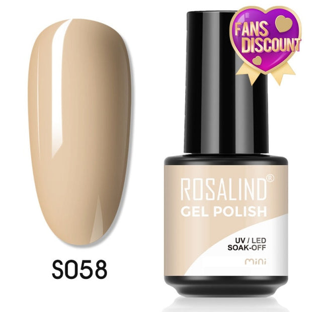 ROSALIND Gel Nail Polish Plastic Bottle 70Colors Gel Polish nail polish hozanas4life SLS-S058  