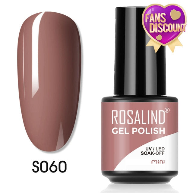 ROSALIND Gel Nail Polish Plastic Bottle 70Colors Gel Polish nail polish hozanas4life SLS-S060  