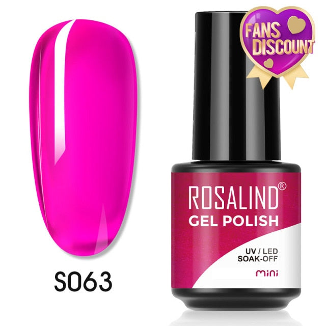 ROSALIND Gel Nail Polish Plastic Bottle 70Colors Gel Polish nail polish hozanas4life SLS-S063  